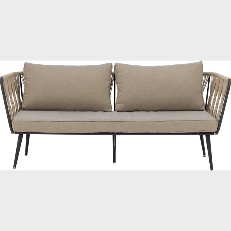 Bloomingville - Pavone Sofa - Brun - Metal - Havesofa - Flet