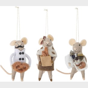 Bloomingville - Peo Ornament - Natur - Uld - St Med 3