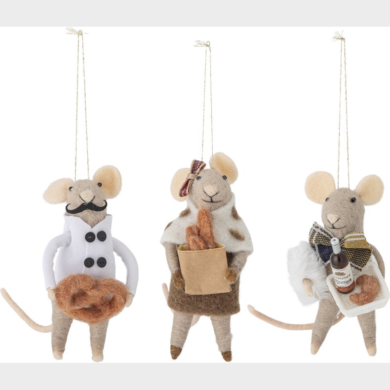 Bloomingville - Peo Ornament - Natur - Uld - St Med 3