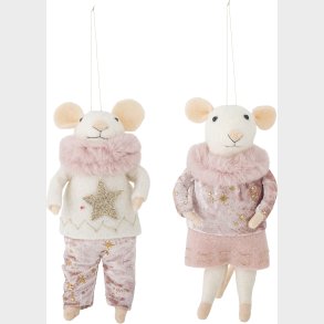 Bloomingville - Peo Ornament - Rosa - Uld - St Med 2