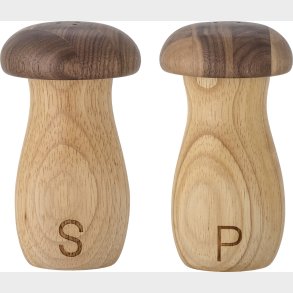 Bloomingville - Rahim Salt Og Peberst - Brun - Gummitr - St Med 2