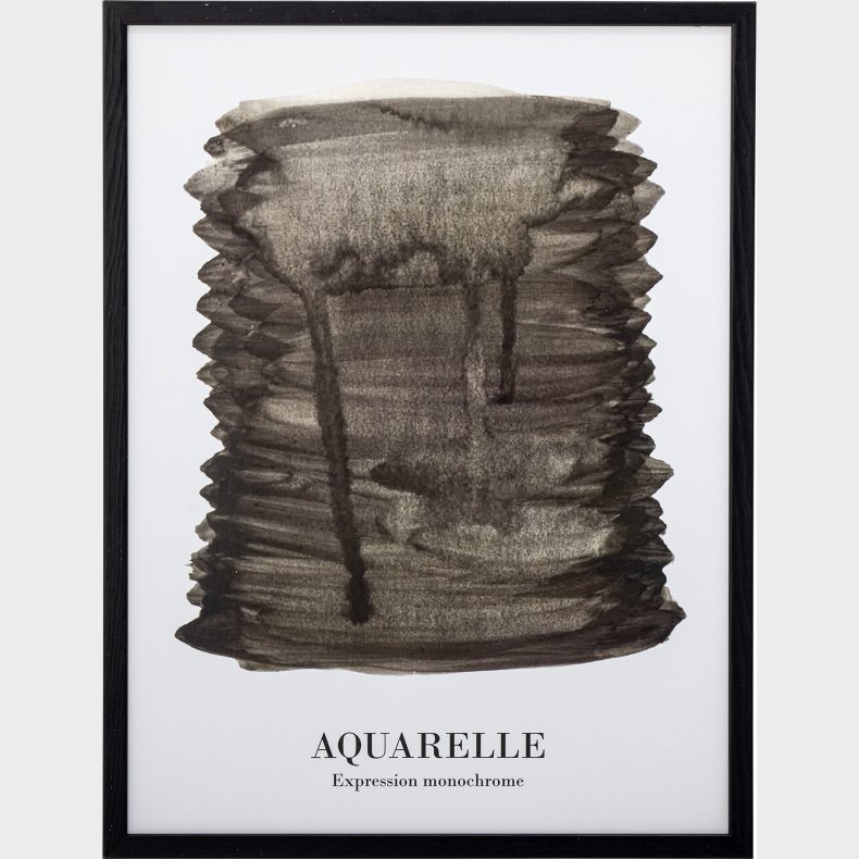 Bloomingville - Ravenna Illustration Med Ramme - Sort - Fyr