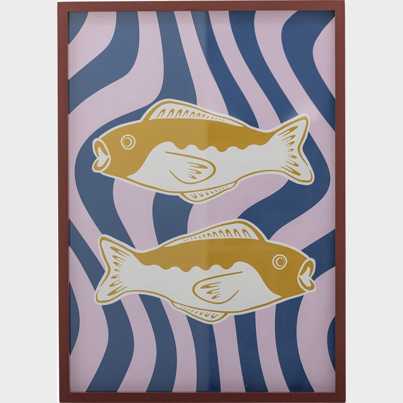 Bloomingville - Illustration Med Ramme - Remy - Fyrretr�