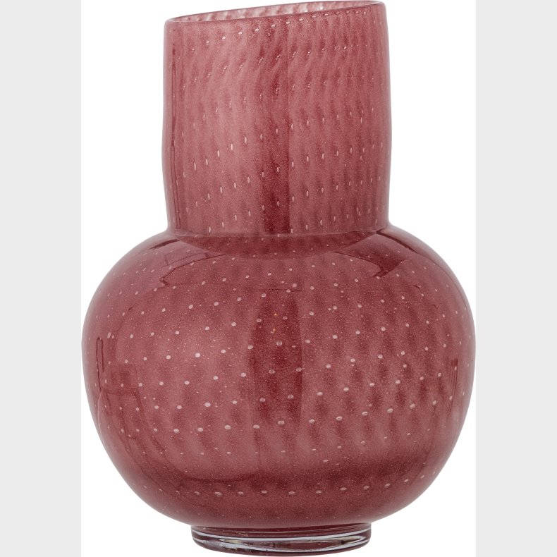 Bloomingville - Roscoe Vase - Rosa - Glas - H 21,5 Cm