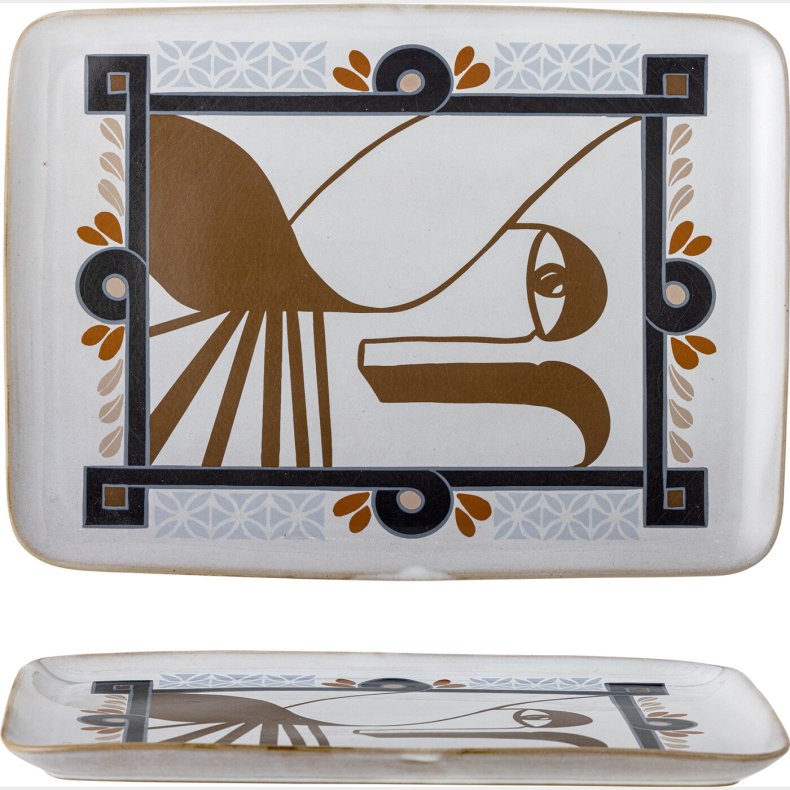 Bloomingville - Rudaur Serveringsfad - Bl� - Stent�j Keramik