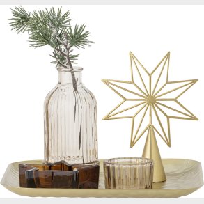 Bloomingville - Sanga Bakke Med Fyrfadsstage - Guld - Glas - St Med 6