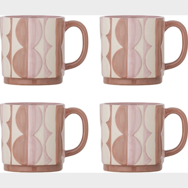 Bloomingville - Saul Krus - Rosa - Stent�j Keramik - 4 Stk.