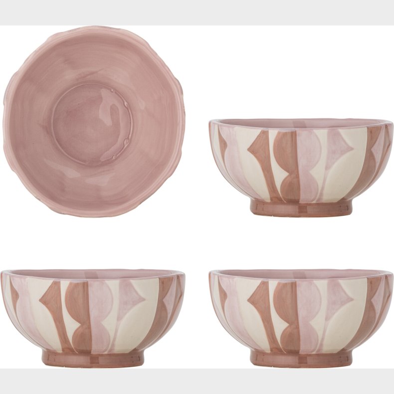 Bloomingville - Saul Sk�l - Rosa - Stent�j Keramik - 4 Stk.