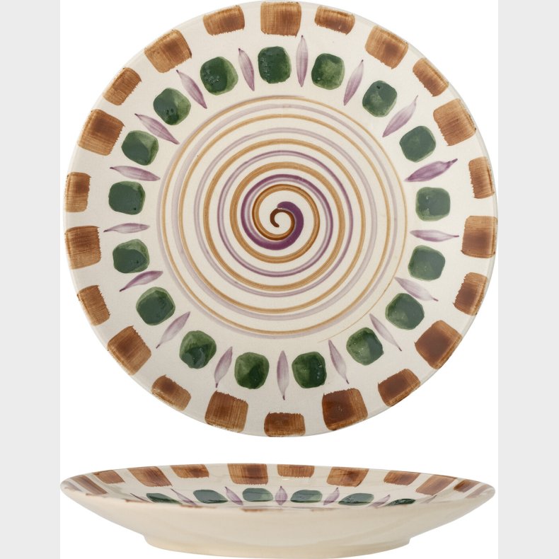 Bloomingville - Shama Tallerken - Grn - Stentj