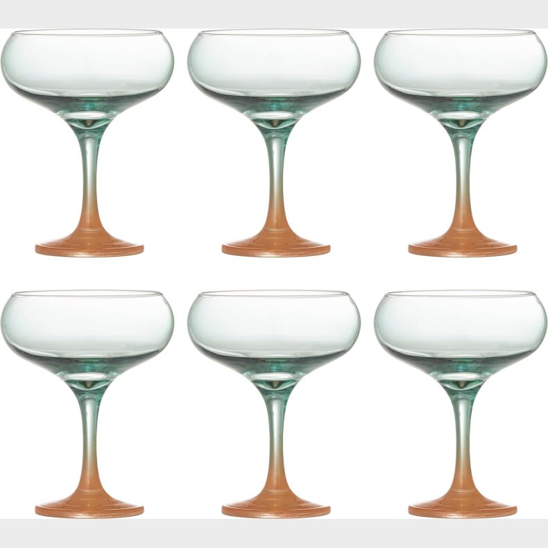 Bloomingville - Signe Cocktailglas - Multifarvet - 6 Stk.
