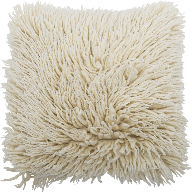 Bloomingville - Star Pude - Natur - Uld - 45x45 Cm