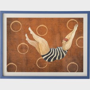 Bloomingville - Svela Illustration Med Ramme - Brun - Fyrretr