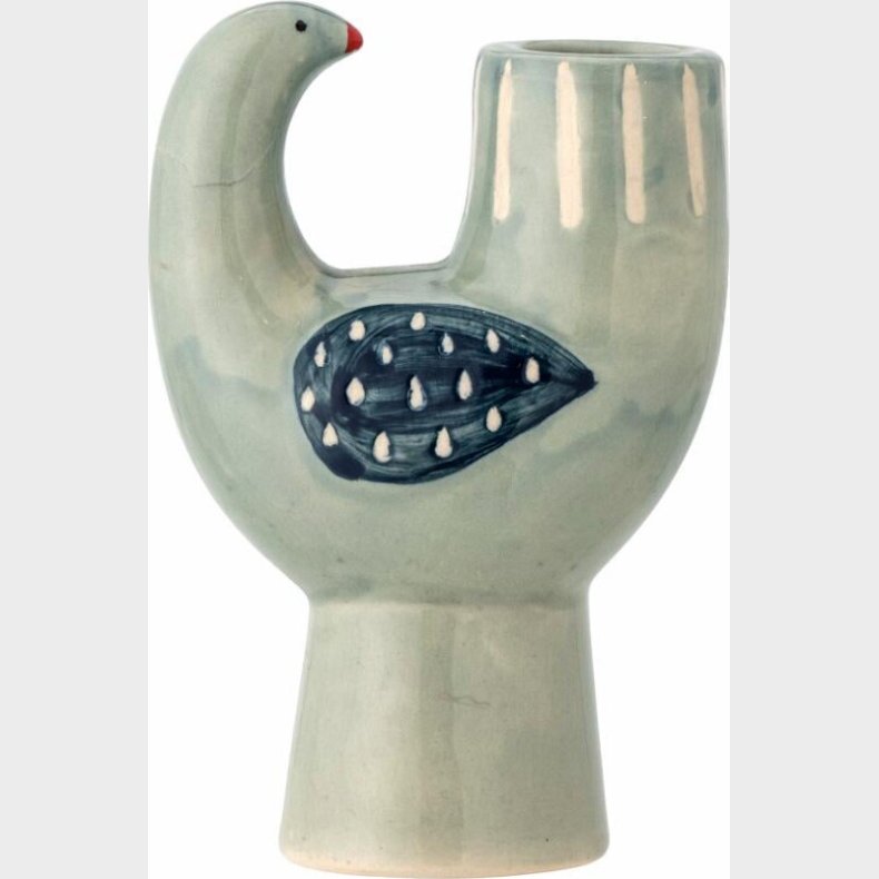 Bloomingville - Trudy Lysestage - H12,5 Cm - Bl� - Stent�j Keramik