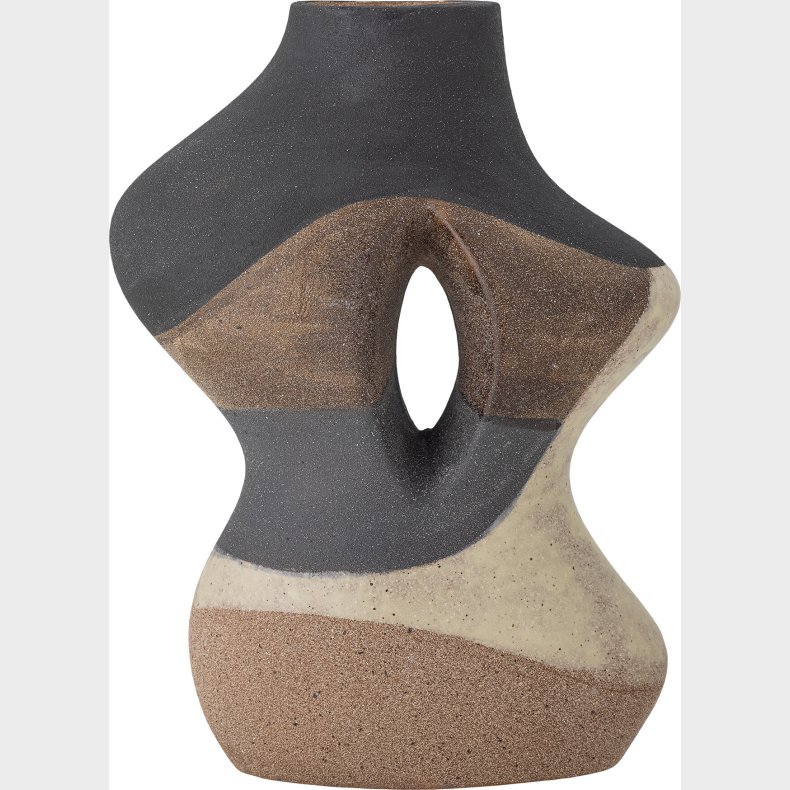 Bloomingville - Vica Vase - Brun - Stentj Keramik