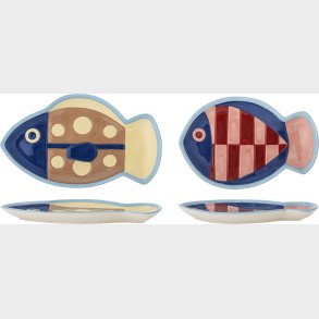 Bloomingville - Willy Tallerkener - Multifarvet - Stent�j - 2 Stk.