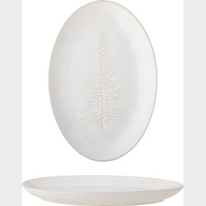 Bloomingville - Winter Serveringsfad - Natur - Stentj Keramik