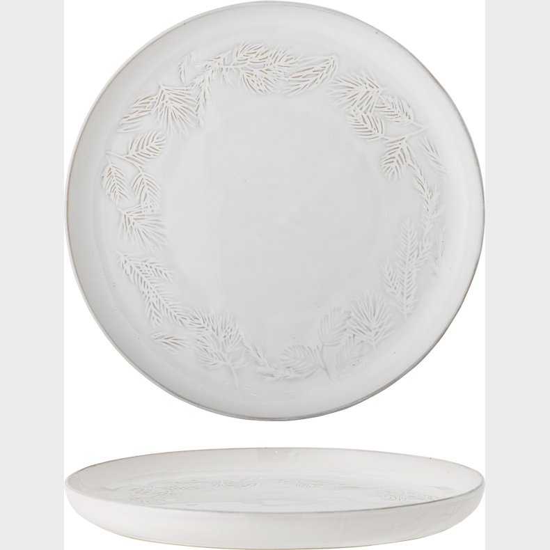 Bloomingville - Winter Serveringsfad - Natur - Stentj Keramik