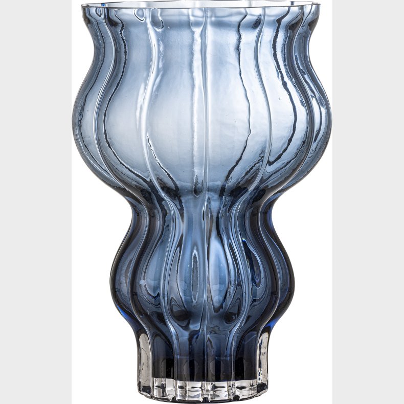 Bloomingville - Zanna Vase - Bl - Glas - H 25,5 Cm
