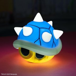 Mario Kart 3d Lampe Med Lyd - Blue Shell - Paladone - 14 Cm