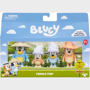 Bluey - Figurer 4 Pk. Familie Telt-tur