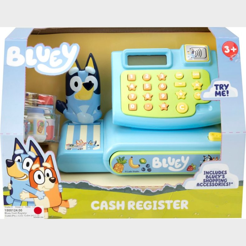 Bluey - Kasseapparat Med Tilbehr