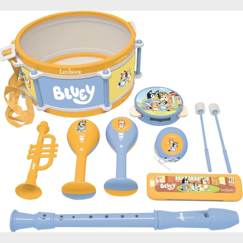 B�rne Musikinstrumenter - Bluey - Med 7 Instrumenter - Lexibook