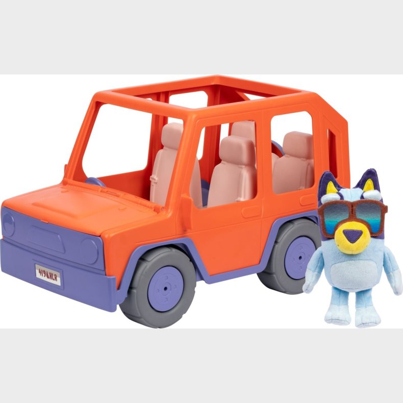 Bluey - Stor Heeler Familiebil 4wd Med Bluey Bamse