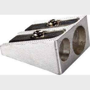 Blyantspidser I Metal - Til 2 Blyanter - Centrum