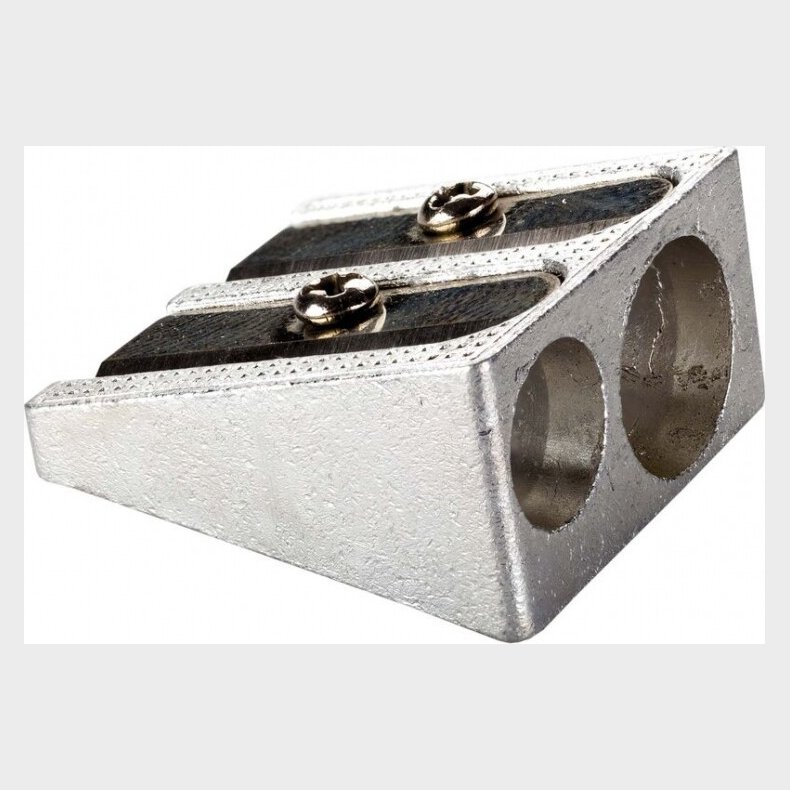 Blyantspidser I Metal - Til 2 Blyanter - Centrum