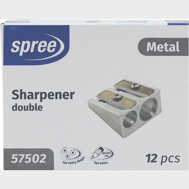 Blyantspidser I Metal - Til 2 Blyanter