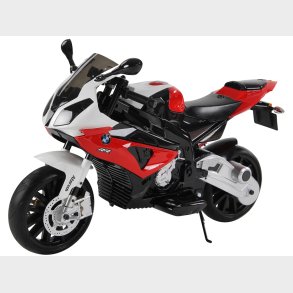 BMW S 1000 RR Motorcykel til B�rn 12V med gummihjul+Lithium /R�d