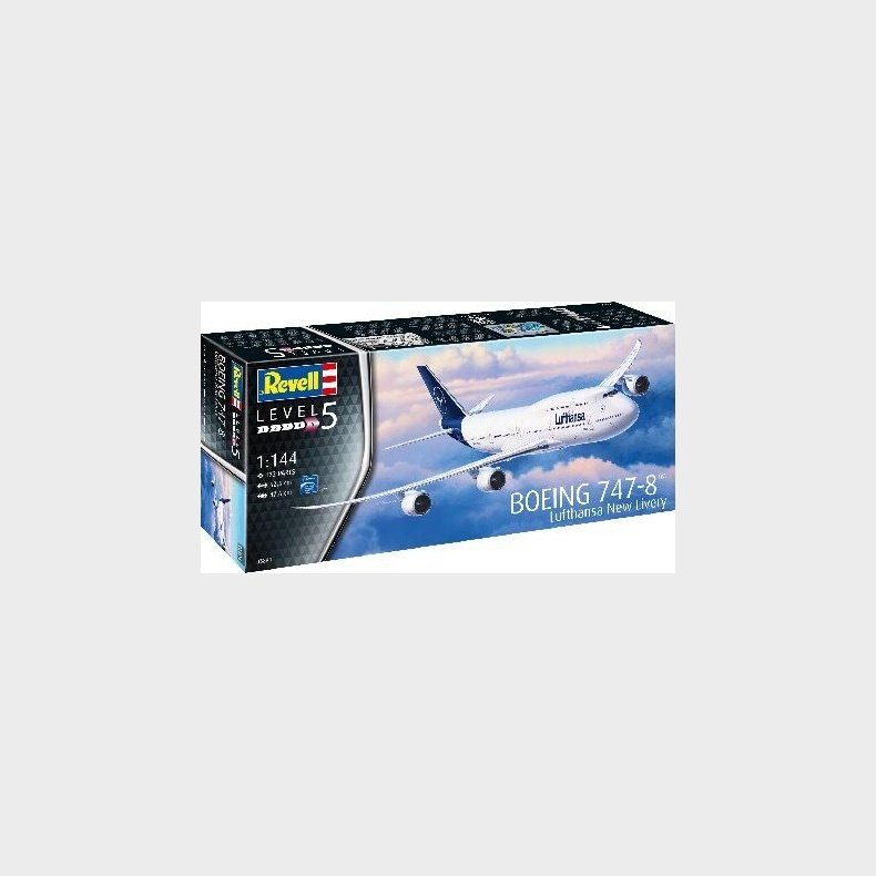 Revell - Boeing 747-8 Lufthansa Model - 1:144 - Level 5 - 03891
