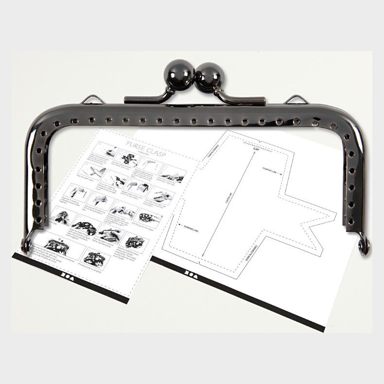 Bjle Til Pung - Str. 10 Cm - Mrk Gr Metallic - 1 Stk.