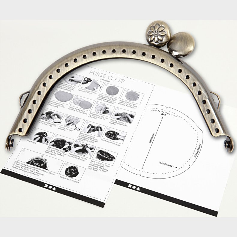 Bjle Til Pung - Str. 8 Cm - Brstet Messing - 1 Stk.