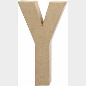 Bogstav Til Pynt - Y - Stort Bogstav - Papmach - 20x11,5 Cm