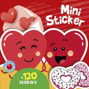 Forlaget Bolden | Mini-stickers bog - Hjerter, 120+ stk