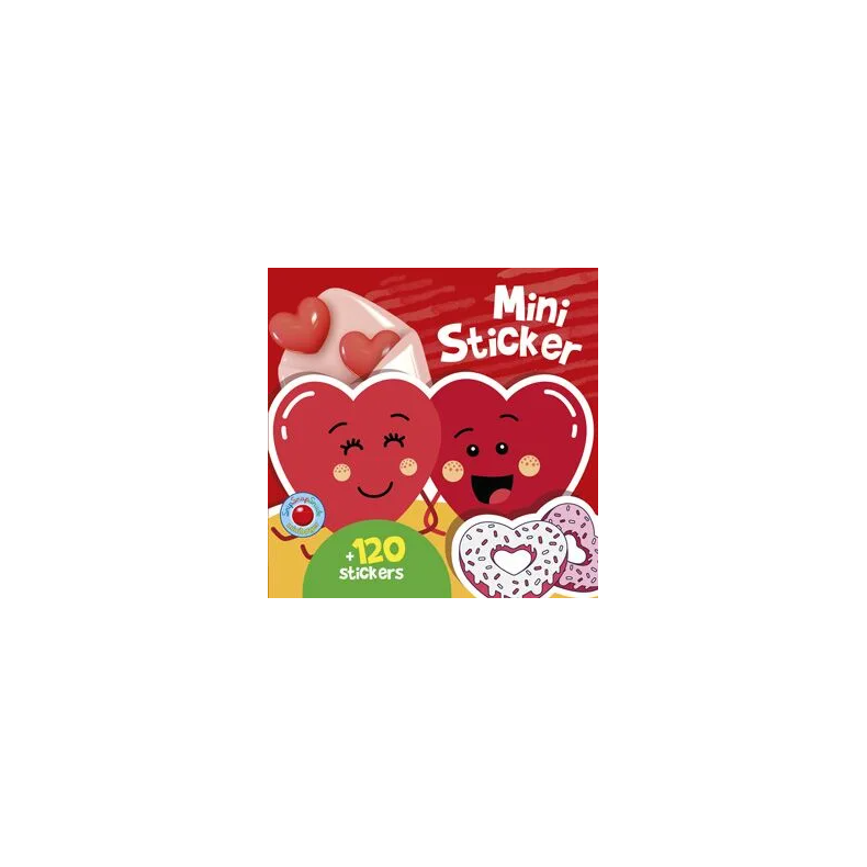 Forlaget Bolden | Mini-stickers bog - Hjerter, 120+ stk
