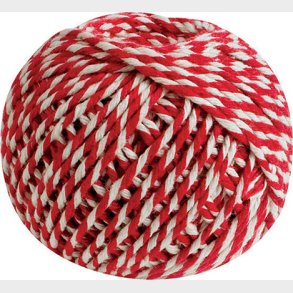 Bomuldsgarn Gavebnd Rd / Hvid 40 Meter - Scanseason