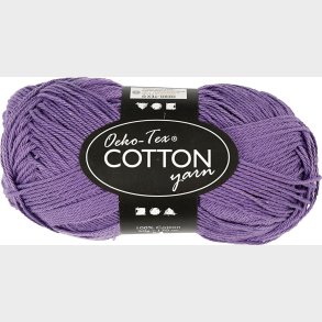 Bomuldsgarn - Nr. 8/4 - Lilla - L 170 M - 50 G