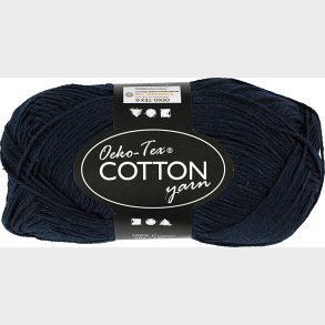 Bomuldsgarn - Nr. 8/4 - Mrk Bl - L 170 M - 50 G