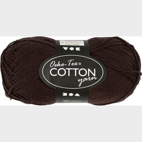 Bomuldsgarn - Nr. 8/4 - Mrk Brun - L 170 M - 50 G