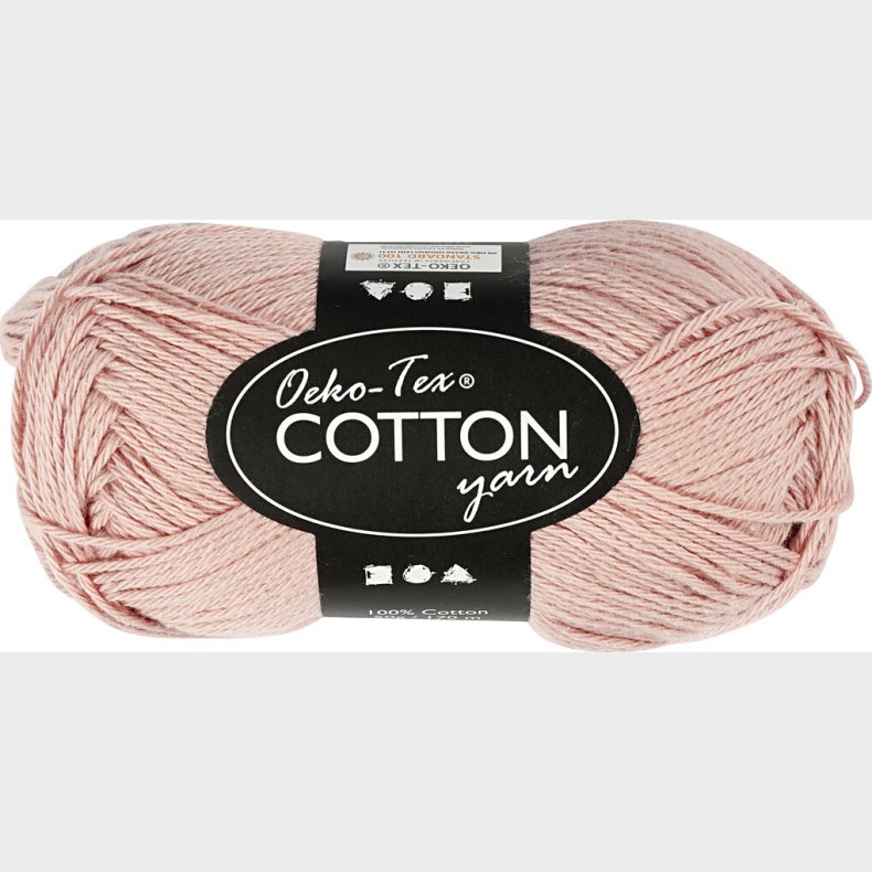 Bomuldsgarn - Nr. 8/4 - Pudder - L 170 M - 50 G