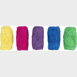 Bomuldsgarn - Nr. 8/4 - L 5x50 M - Colorful - 5x20 G
