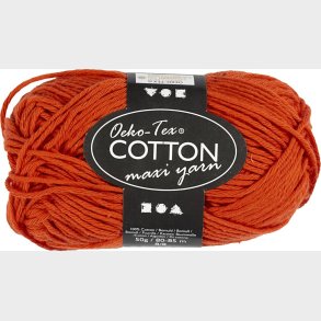 Bomuldsgarn - Nr. 8/8 - Rd - L 80-85 M - 50 G