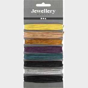 Bomuldssnor - Tykkelse 1 Mm - Forskellige Farver - 8x5 M