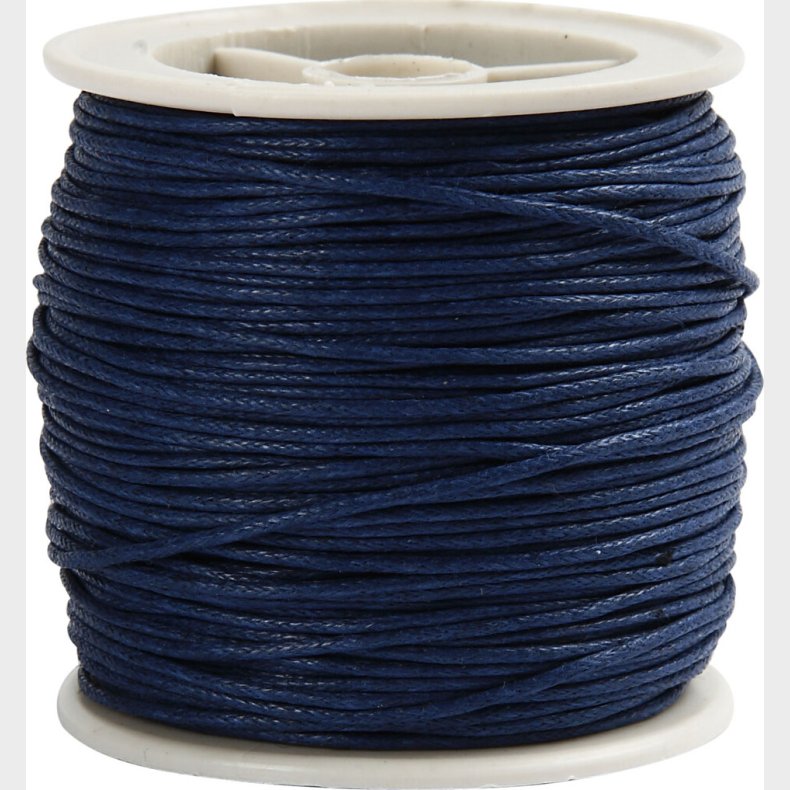 Bomuldssnor - Tykkelse 1 Mm - Bl - 40 M