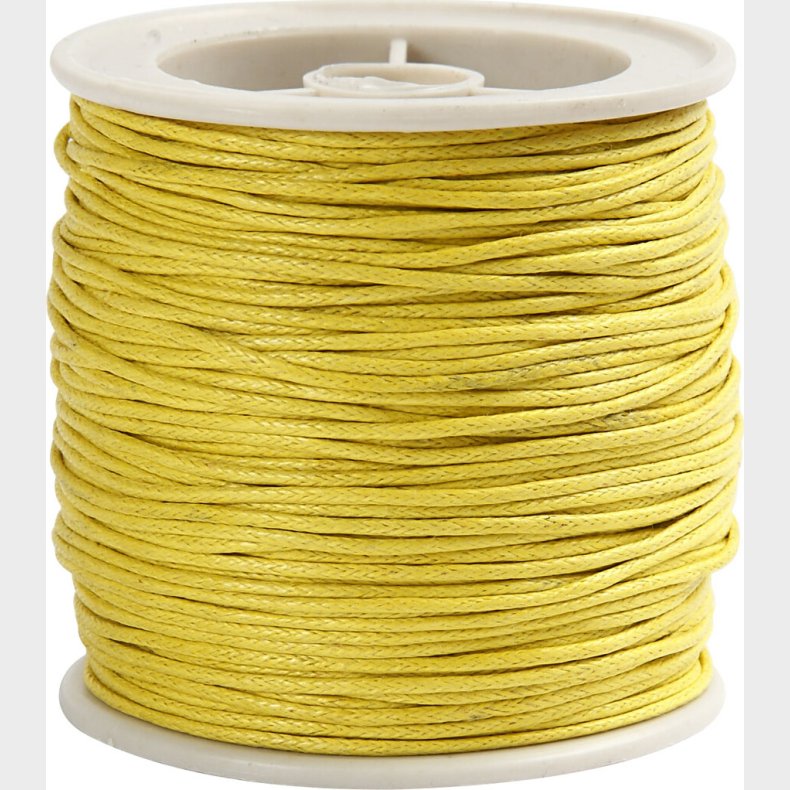 Bomuldssnor - Tykkelse 1 Mm - Gul - 40 M