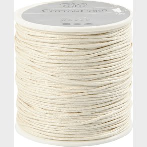 Bomuldssnor - Tykkelse 1 Mm - Rhvid - 40 M