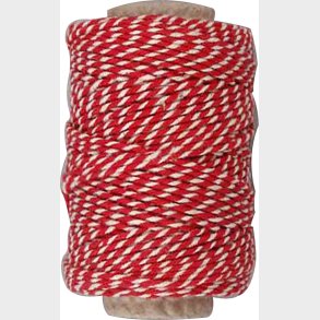 Bomuldssnor - Tykkelse 1,1 Mm - Rd Hvid - 50 M