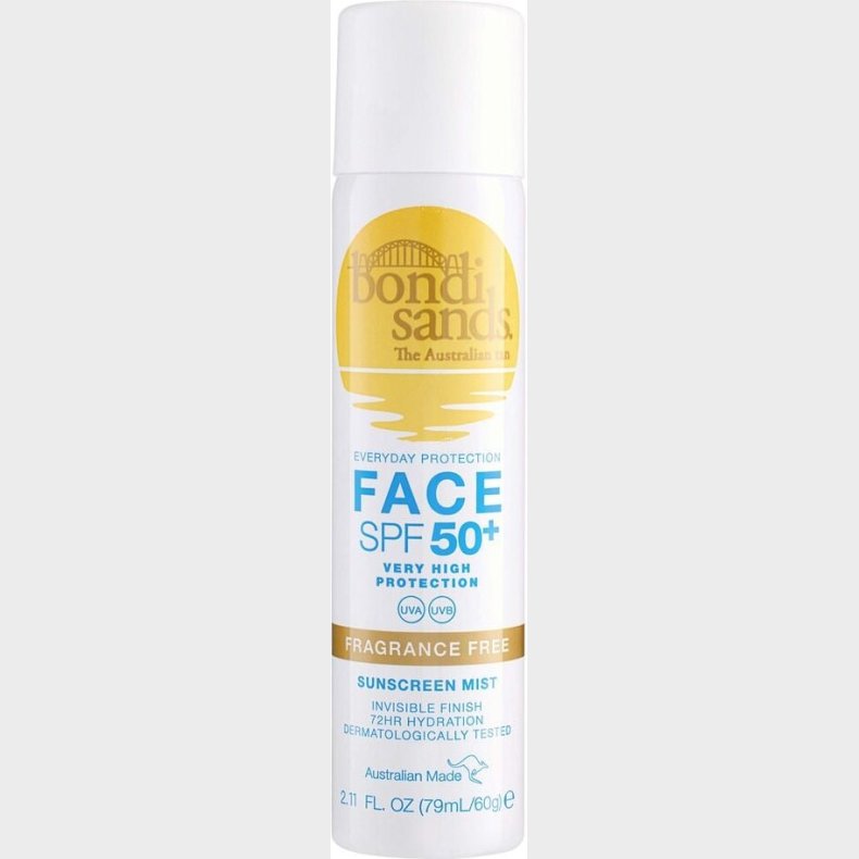 Bondi Sands- Spf 50+ Fragrance Free Face Mist 79 Ml